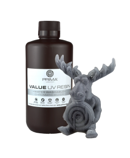 PrimaCreator Value vandeniu plaunama UV derva - 1000ml - Chromatic Sidabrinis