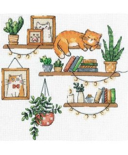 Beldizart Cross stitch kit "Book Lover" 18x18 cm SANL-24