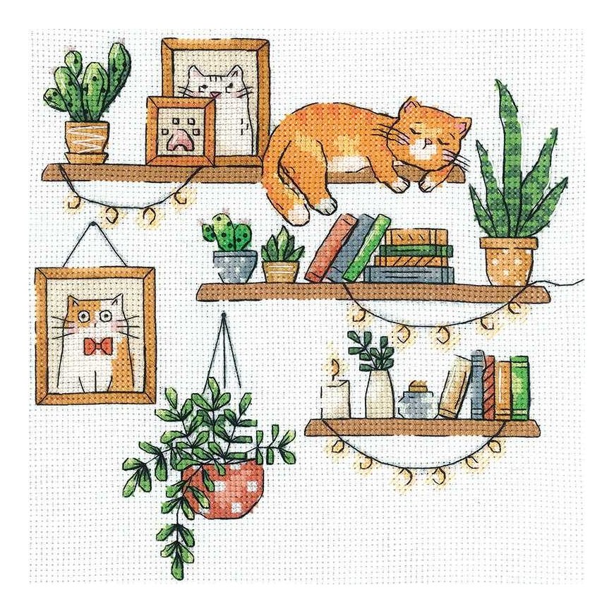 Beldizart Cross stitch kit "Book Lover" 18x18 cm SANL-24