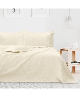 Bedspread OPHELIA beige classic type material - textile microfiber 240x260 AmeliaHome