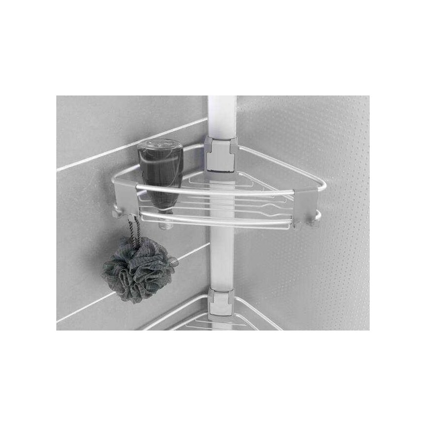 PURIO telescopic bathroom shelf for shower, corner, 3 levels, WENKO – 2