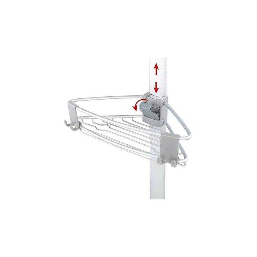 PURIO telescopic bathroom shelf for shower, corner, 3 levels, WENKO – 3