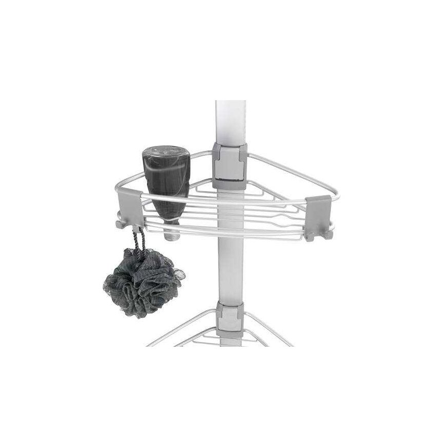 PURIO telescopic bathroom shelf for shower, corner, 3 levels, WENKO – 4