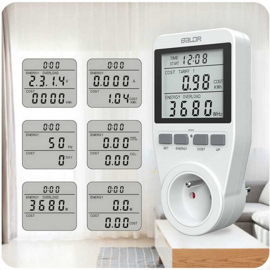 Single-phase wattmeter Berdsen BD-990 white – 3