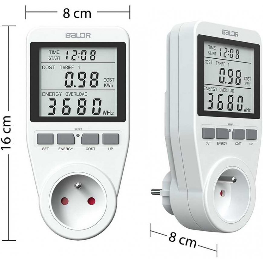 Yksivaiheinen wattimittari Berdsen BD-990 valkoinen – 5