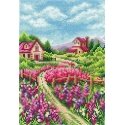 Beldizart Cross-stitch kit "Landscape with lupines" SANP-67