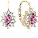 Bennett gold-plated earrings with pink zircons AGUC3298P-GOLD Bennett gold-plated earrings with pink zircons AGUC3298P-GOLD