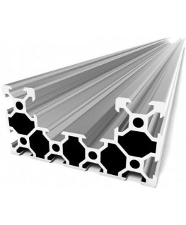 Drilled V Slot Aluminum Profile Segment C-BEAM 1000mm Length Silver