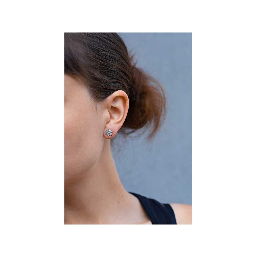 Beneto Design silver earrings with zircons AGUP2726 – 2