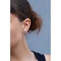Beneto Design silver earrings with zircons AGUP2726