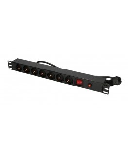 Extralink Power strip EXPDU7EU SW 19" 1U, 7 EU sockets, with switch, 2m