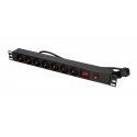 Extralink 19\" 1U 7 SOCKET EU TYPE POWER PDU WITH SWITCH PDU 7-EU Toitelatt Extralink 19\" 1U 7 SOCKET EU TYPE POWER PDU WITH SWITCH PDU 7-EU Toitelatt