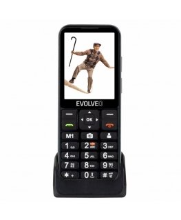 Evolveo EasyPhone ESLTRD 7,11 cm (2.8") 105 g Juoda Telefonas vyresnio amžiaus žmonėms