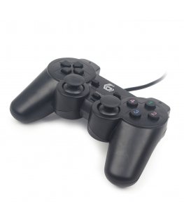 Gembird JPD-UDV-01 игровой контроллер Черный USB 2.0 Геймпад Аналоговый/цифровой ПК