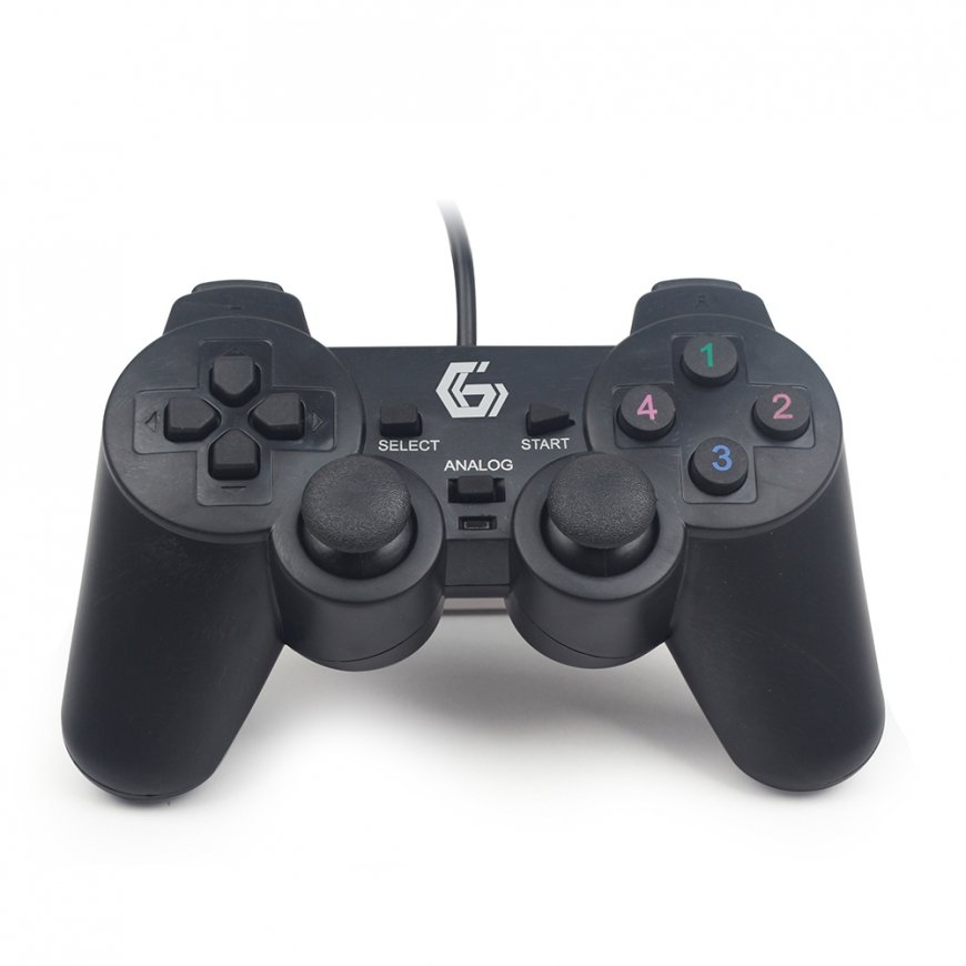Gembird JPD-UDV-01 mängukontroller Must USB 2.0 Juhtpult Analoog/digitaal PC – 2