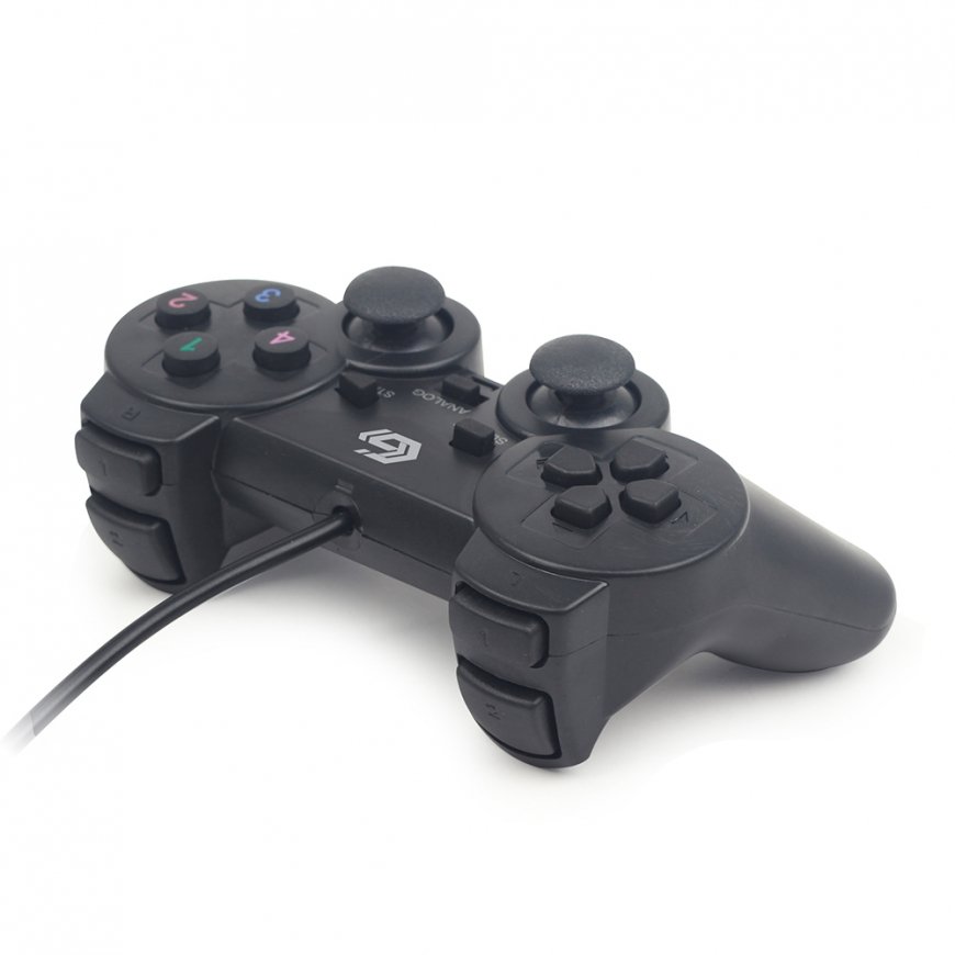 Gembird JPD-UDV-01 mängukontroller Must USB 2.0 Juhtpult Analoog/digitaal PC – 3