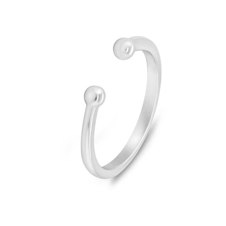 Brilio Silver Brilio Silver Minimalist open silver ring RI104W