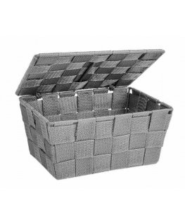 WENKO 22793100 ящик для хранения Корзина для хранения Прямоугольный Полиуретан, Поливинилхлорид Серый