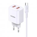 iKaku KSC-793 2in1 Adaptīvs Dual port ātrs 2.4A lādētājs ar Lightning iKaku KSC-793 2in1 Adaptīvs Dual port ātrs 2.4A lādētājs ar Lightning