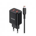 iKaku KSC-793 2in1 Adaptīvs Dual port ātrs 2.4A lādētājs ar Lightning iKaku KSC-793 2in1 Adaptīvs Dual port ātrs 2.4A lādētājs ar Lightning