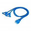 Akyga AK-CA-62 USB кабель USB 3.2 Gen 1 (3.1 Gen 1) 65 m USB 3.0 19-pin 2 x USB 3.0 Синий Akyga AK-CA-62 USB кабель USB 3.2 Gen 1 (3.1 Gen 1) 65 m USB 3.0 19-pin 2 x USB 3.0 Синий