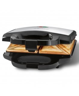 Clatronic ST 3778 sandwich maker 750 W Black, Stainless steel