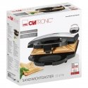 Clatronic ST 3778 võileivagrill 750 W Must, Roostevaba teras Clatronic ST 3778 võileivagrill 750 W Must, Roostevaba teras