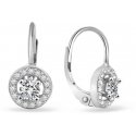Beneto Silver shiny earrings with zircons AGUC2700 Beneto Silver shiny earrings with zircons AGUC2700