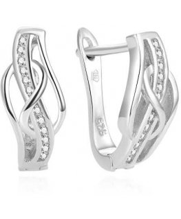 Beneto Elegant hopeakorvakorut zirkoneilla AGUC1277L