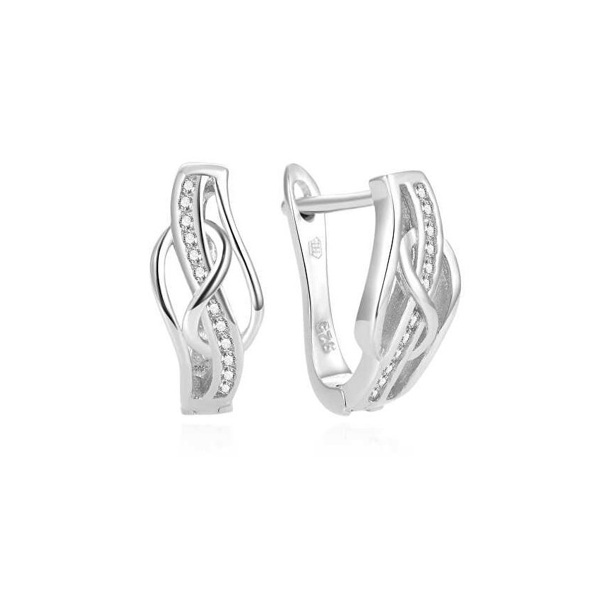Beneto Elegant sidabrinis auskarai su cirkoniais AGUC1277L
