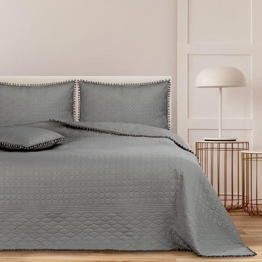 AmeliaHome Bedspread CHARCOAL 240x260 – 3