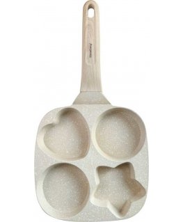 4 viename MARMURINĖ KEPTUVĖ BLYNELIAMS, KIAUŠINIMS, BLYNELIAMS KLAUSBERG KB-7809 BEIGE