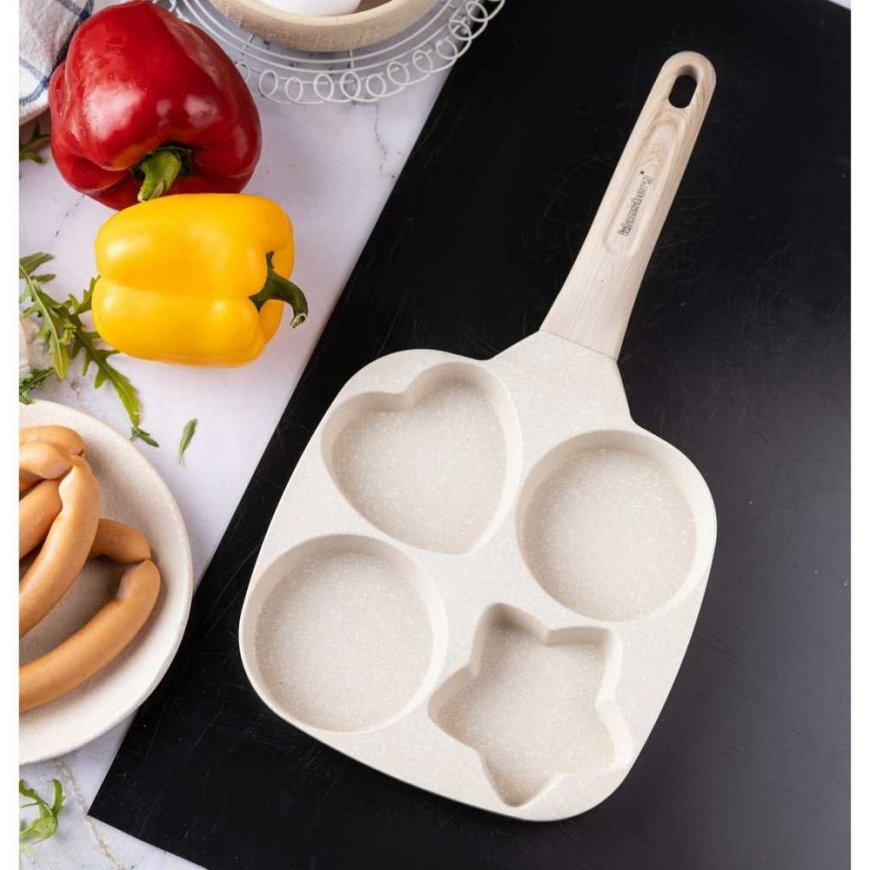 4 viename MARMURINĖ KEPTUVĖ BLYNELIAMS, KIAUŠINIMS, BLYNELIAMS KLAUSBERG KB-7809 BEIGE – 2