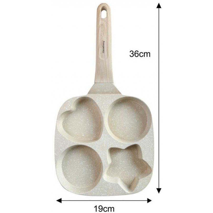 4 viename MARMURINĖ KEPTUVĖ BLYNELIAMS, KIAUŠINIMS, BLYNELIAMS KLAUSBERG KB-7809 BEIGE – 3