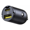 Baseus Tiny Star Mini Car Charger (U+C) 30W Cosmic juodos spalvos