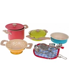 RoGer Set of Colorful Pots + Accessories