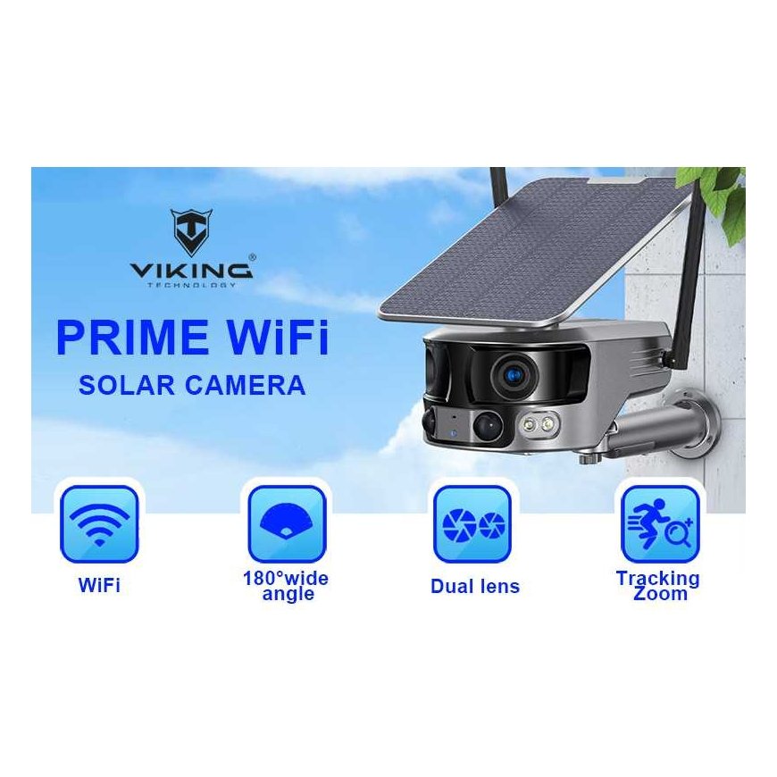Viking Solar Outdoor 4K -kamera PRIME-WiFi – 3