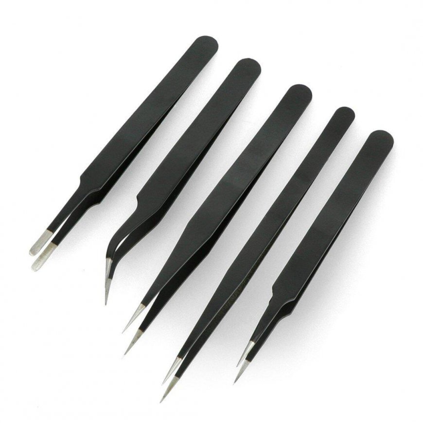 Yihua antistatic tweezers set - 5 pcs