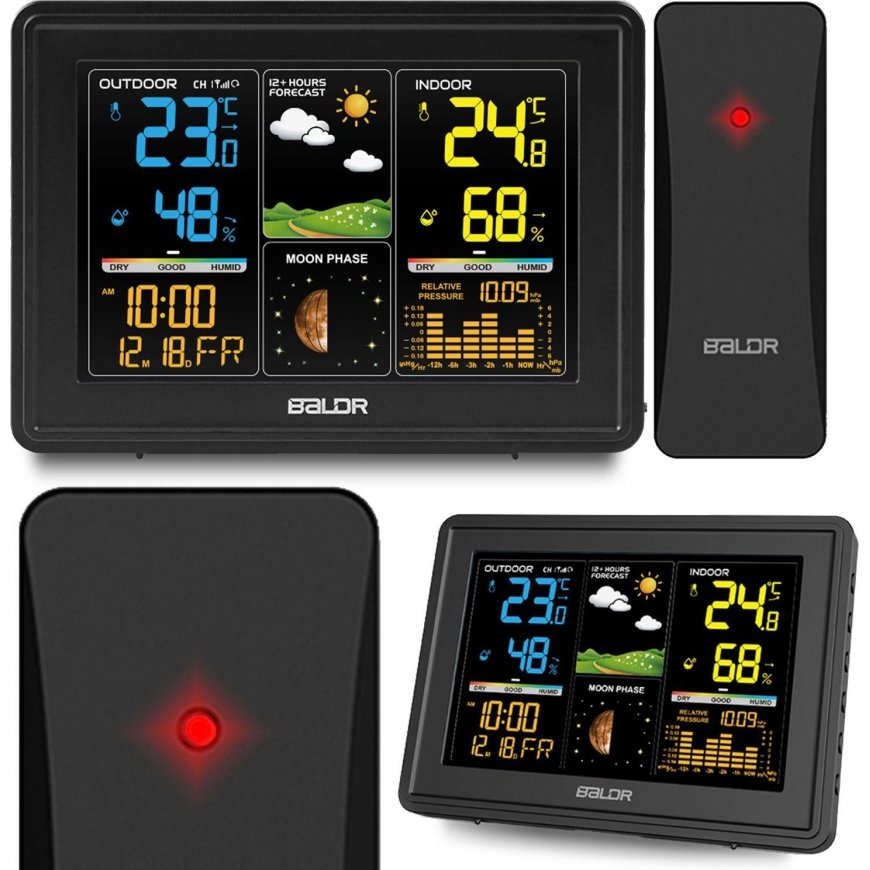 Berdsen Weather station with display BD-907 black