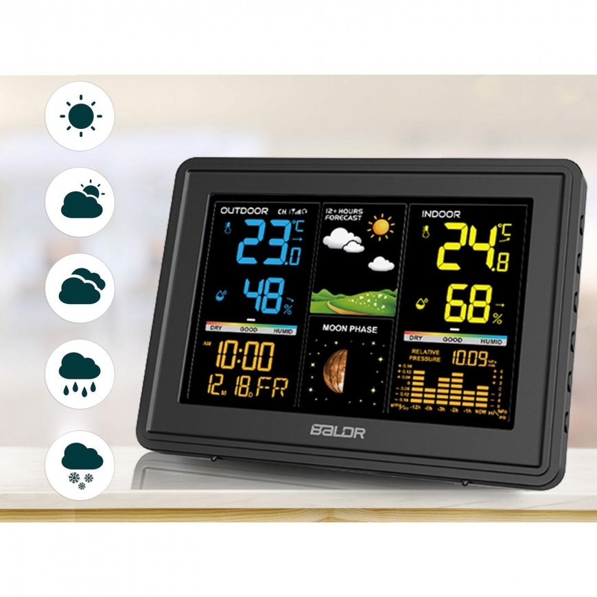 Berdsen Weather station with display BD-907 black – 5