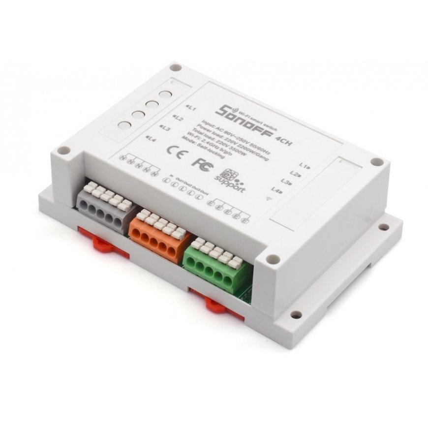 Sonoff 4-channel smart relay controlled by