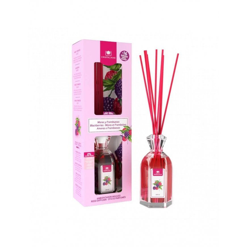 Cristalinas Reed Diffuser 180ml Blackberries аромадиффузор Парфюмерная бутылочка Прозрачный