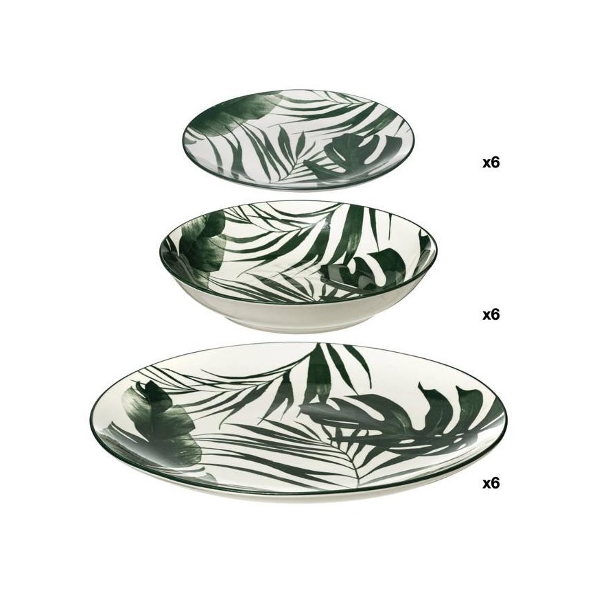 Secret De Gourmet Tableware PALME, 18 pcs