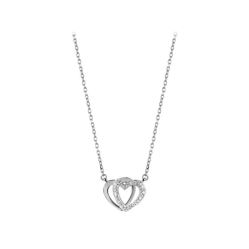 Beneto Silver necklace with heart AGS779 / 48 (chain, pendant)