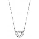 Beneto Silver necklace with heart AGS779 / 48 (chain, pendant)