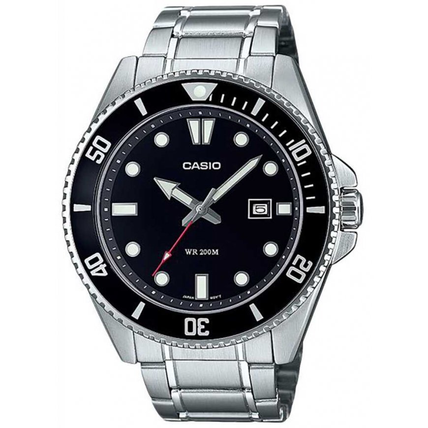 Men's watch Casio MDV-107D-1A1VEF Black Silver (Ø 46 mm) – 2