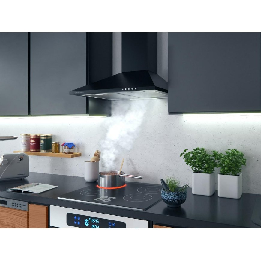 Liesituuletin 60 cm savupiippu Berdsen BT-214 musta – 3