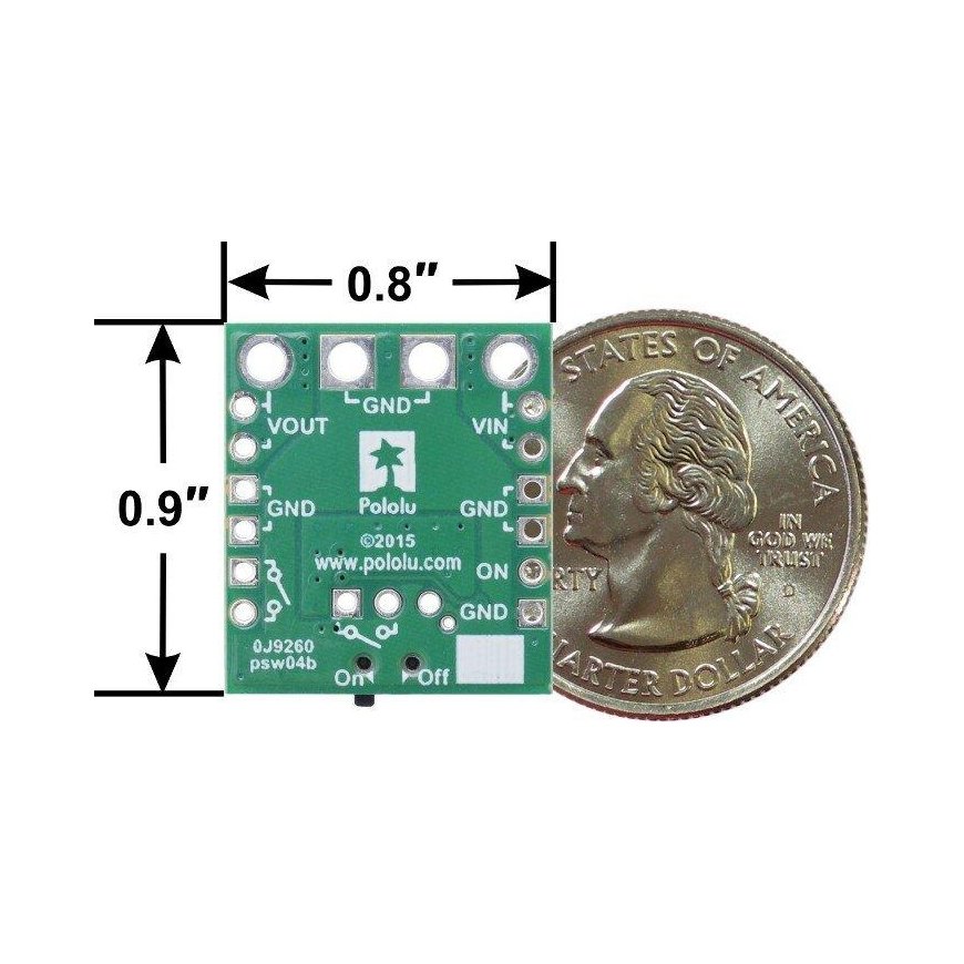 Large switch Slide MOSFET MP 4.5-40V/8A, with reverse current protection, Pololu 2814 – 3