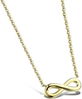 Troli Gold-plated steel necklace Infinity KNS-271