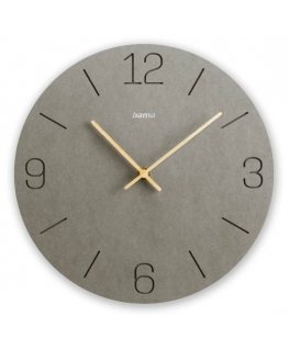 Hama Crete Quartz clock Round Grey